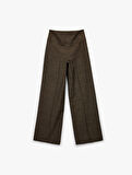 Koton X Melis Ağazat - Regular Fit Geniş Paça Kumaş Pantolon