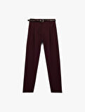 Normal Bel Regular Fit Cepli Kemerli Kumaş Pantolon
