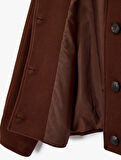Uzun Kollu Klasik Yaka Düğmeli Cep Detaylı Ceket