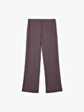 Slim Fit Bürümcük Kumaş Bol Paça Pantolon