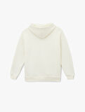 Uzun Kollu Kapüşonlu Kolej Temalı Baskılı Oversize Sweatshirt