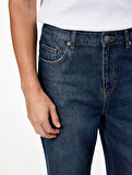 Normal Bel Pamuklu Bol Baggy Jean Pantolon