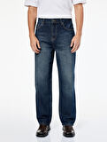 Normal Bel Pamuklu Bol Baggy Jean Pantolon
