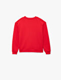 Atatürk Baskılı Uzun Kollu Bisiklet Yaka Sweatshirt