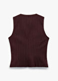 Koton Bordo Kadın Yelek 6WAK20025PW