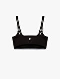 Askılı Kolsuz Şerit Detaylı Slim Fit Sporcu Sütyeni