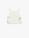 Slim Fit Floral Nakış Detaylı Brodeli Halter Yaka Crop Büstiyer