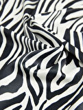 Zebra Desenli Saten Kare Şal