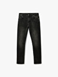 Normal Bel Pamuklu Slim Fit Jean Pantolon - Brad Jean