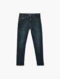 Normal Bel Pamuklu Slim Fit Jean Pantolon - Brad Jean