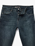 Normal Bel Pamuklu Slim Fit Jean Pantolon - Brad Jean