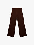 Normal Bel Uzun Düz Geniş Paça Pantolon