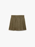 Slim Fit Kalın Pileli Mini Etek