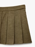 Slim Fit Kalın Pileli Mini Etek