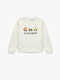 Powerpuff Girls Baskılı Uzun Kollu Bisiklet Yaka Lisanslı Oversize Sweatshirt