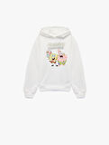 Sponge Bob Baskılı Uzun Kollu Lisanslı Kapşonlu Sweatshirt