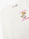 Lola Bunny Lisanslı Arkası Baskılı Uzun Kollu Bisiklet Yaka Tişört