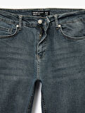 Normal Bel Pamuklu Slim Fit Jean Pantolon - Brad Jean