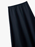Standart Bel Regular Fit Saten Midi Etek