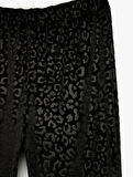 Leopar Desenli Geniş Paça Pantolon