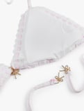 Koton X Sibil Çetinkaya - Fiyonk Charm Detaylı Kroşeli Üçgen Bikini Üstü