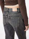 Pamuklu Duble Paça Normal Bel Cepli Düğmeli Denim Pantolon - Straight Fit Jean