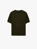 Kısa Kollu Bisiklet Yaka Basic Oversize Tişört