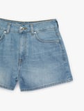 Normal Bel Cepli Düğmeli Pamuklu Mini Denim Şort
