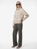 Straight Fit Düz Bol Paça Kumaş Pantolon
