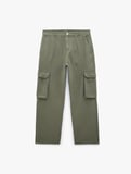 Pamuklu Cepli Straight Fit Kargo Jean Pantolon