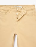 Yüksek Bel İspanyol Paça Düğmeli Jean Pantolon - Flare Jeans