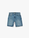 Pamuklu Cepli Bermuda Straight Fit Jean Şort