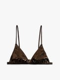 Varak Baskılı Parlak Bralet Bikini Üstü