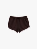 Slim Fit Beli Bağcıklı Biyeli Mini Şort