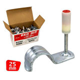 Red Hit MX004 25mm Boru Sabitleme Kelepçeli Barutlu Çivi (80 li Paket)