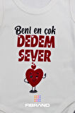 5 Adet Beni En Çok Dedem Sever Baskılı 0-1 Yaş Tüm Bedenler %100 Pamuk Bebek Zıbın