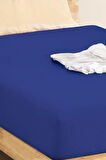 Penye Lastikli Çarşaf Pamuklu Jersey Çift Kişilik 160x200cm Lacivert