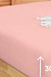 Penye Lastikli Çarşaf Pamuklu Jersey Tek Kişilik 100x200cm Pembe