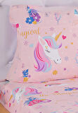 Pes Lastikli Çarşaf Seti Tek Kişilik Magical Pembe