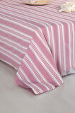Sport Çizgili Çarşaf + Yastık Kılıfı  Seti Çift Kişilik Soft Line Bordo
