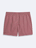 Desenli Regular Pembe Deniz Şort