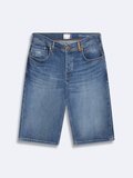 Corvın Orta Bel Regular Mid Indigo Jean Bermuda