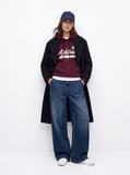 Regular Fit Kaşe Siyah Mont