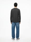 Regular Fit Reglan Kollu Basic Gri Sweatshırt