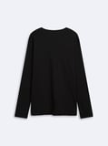 Regular Fit Flamlı Basic Antrasit Sweatshırt