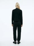 Regular Fit Lastik Paça Basic Siyah Eşofman