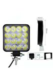16 Led Off Road Çalışma Ve Sis Lambası 48watt 12-24v Farklı Yanış Modlarına Sahip Kumandalı Set