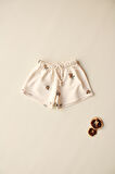 Zeytin Baskılı Bağcıklı Şort