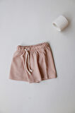 Bej Bağcıklı Basic Şort
