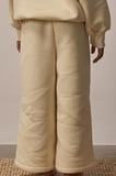Krem Wide Leg Eşofman Altı